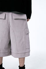 VINTAGE OVER SWEAT SHORTS (GRAY)