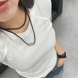 Clear Ball Antique Layered Necklace