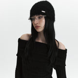 C HAIRY BEANIE_BLACK