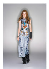 2025 Spring/Summer New Gray Hooded Sleeveless Dress