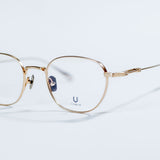 Knouun Round titanium glasses CODE. 102. B Sizzy Gold