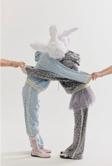 rabbit fluffy pants babi blue