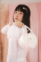 ジュニーレースハートバッグ (アイボリー)