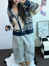 スノーフラワーハーフポロネックTニットジップアップ 🧸💙