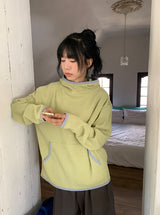 [unisex] シャーン オーバーフィット ワッフル ジッパー フーディー