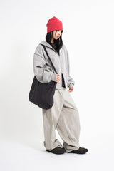 Lowell crop fingerhole hood zip-up