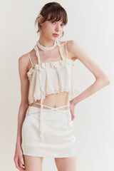 LILY SCARF TOP cream