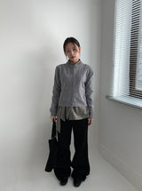 Pigenpi Cotton Semi Bootcut Pants