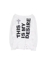 BOLD LETTERING LOOSE TOP / WHITE