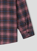 Solar loose fit hooded checkered shirt