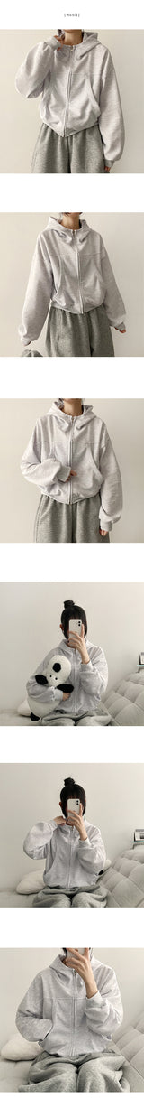 Pope Incision Pocket High Neck Hooded Zip-Up