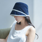 Contrast Line Moon Bucket Hat (Navy)