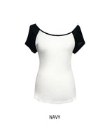 Bunny Raglan One-Shoulder Short Sleeve