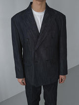 ASCLO Flare Denim Double Blazer