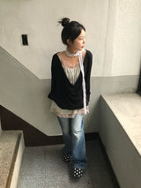 2-Color Signature Flare Denim Pants