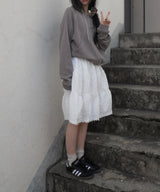 waffle hood zip-up
