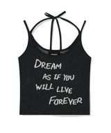 LETTERING SLEEVELESS KNIT