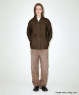 WASHED FAUX LEATHER BLOUSON
