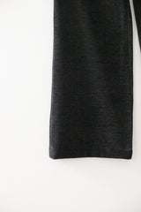 Corduroy boots cut pants (Black)