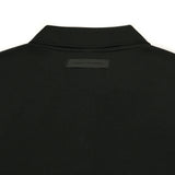 MANS クロップピケポロシャツ BLACK
