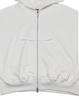 CUTTING CROP HOODIE ZIPUP_CREAM