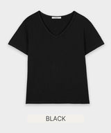 [MADE/S,M] ベーシックレーヨンVネック半袖Tシャツ