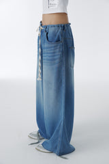 TENCEL WIDE DENIM PANTS (BLUE)