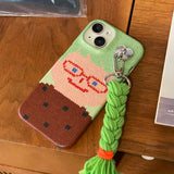 SMILEY FACE HARD CASE - VER.2 (+HAIR KEYRING SET) - GREEN
