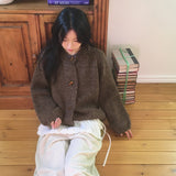 Poban Pocket Wood Duffle Knit Cardigan