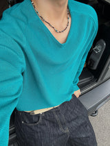 Indigo embo bermuda pants