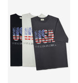 ウニドUSAレタリングショートスリーブTシャツ