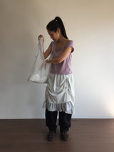 Le Shirring Curtain Midi Skirt (2color)