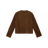 FRILL POCKET SUEDE JACKET (2 COLORS)