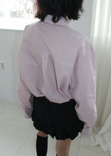 STRIPE FRILL SHIRT