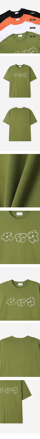 フラワー フラワー スケッチ 半袖Tシャツ