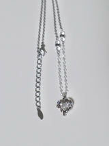 mood heart crystal necklace
