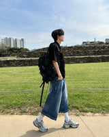Kamen半袖ニットジップアップ
