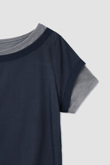 Mesh Layered Top / Grey