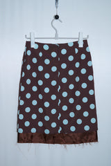 レイヤードドットミディスカート (Brown/2size)