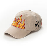 FIRE PIGMENT BIOWAHED BALL CAP BEIGE / BLACK