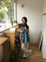Lauv patchwork blouse (2color)