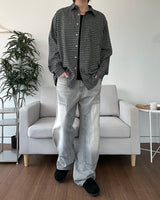 ミカウォッシングチェックシャツ
