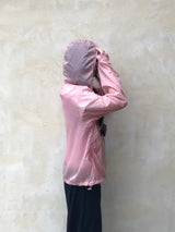 Peach Club Unbalance Shirring Summer Hood Windbreaker 