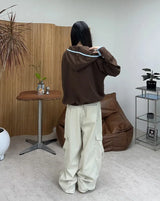 Eppen pintuck wide cargo pants