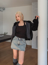 Zen halter-neck cable knitwear warmer set