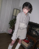 (2color) Waffle Stripe High Neck Bomber Cardigan