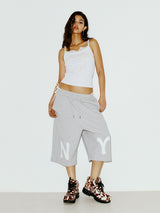 NY APLIQUE CAPRI PANTS GREY