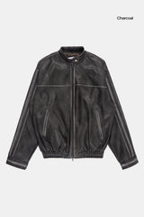 シックウォッシュドレザートラックジャケット