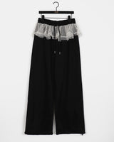 Koha Chiffon Lace Layered Two-Way Sweat Pants