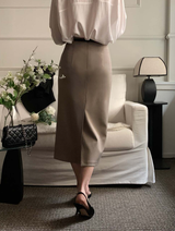 Lavin H-line Slit Long Skirt / 4 colors